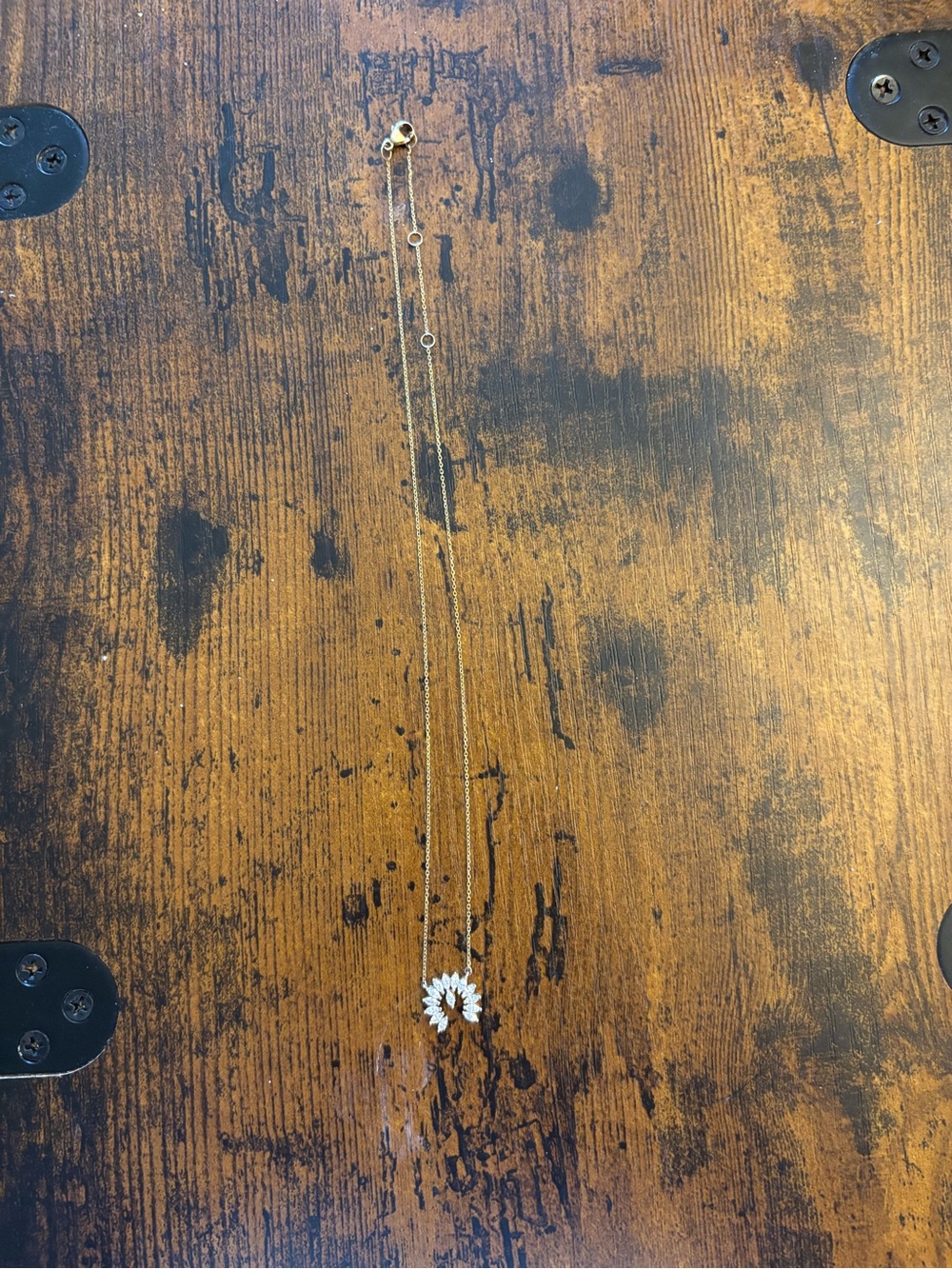 Solid 14k gold and diamond naja western necklace - Picture 8 of 8